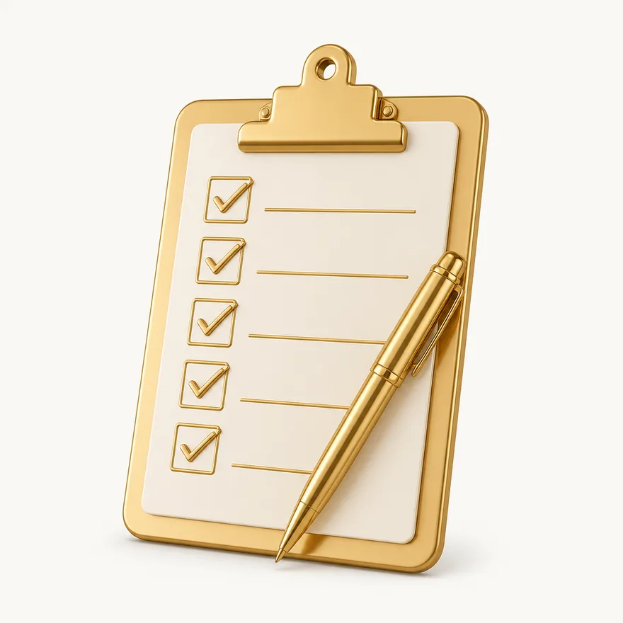 Clipboard checklist — Vox