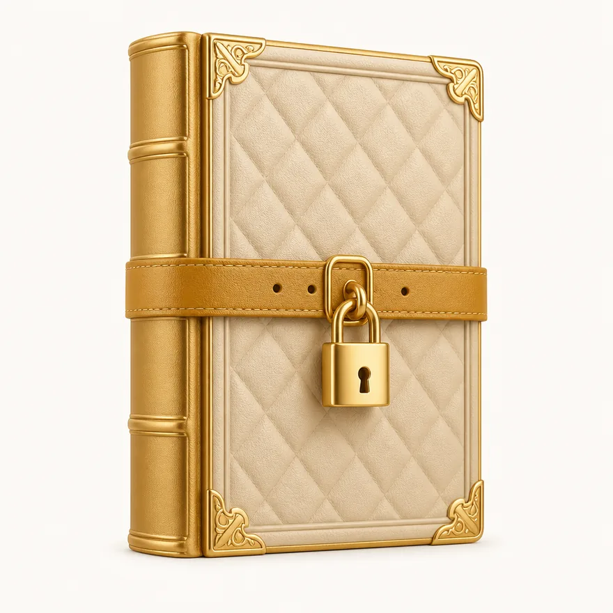 Book with padlock strap — Vox