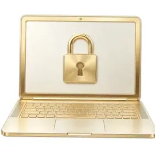 Laptop with padlock — Vox